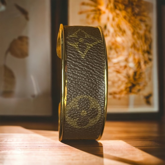 Upcycled Designer Cuff Bracelet - Picture 2 of 8